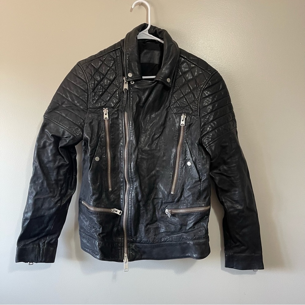 ALL SAINTS Powell Leather Biker Jacket